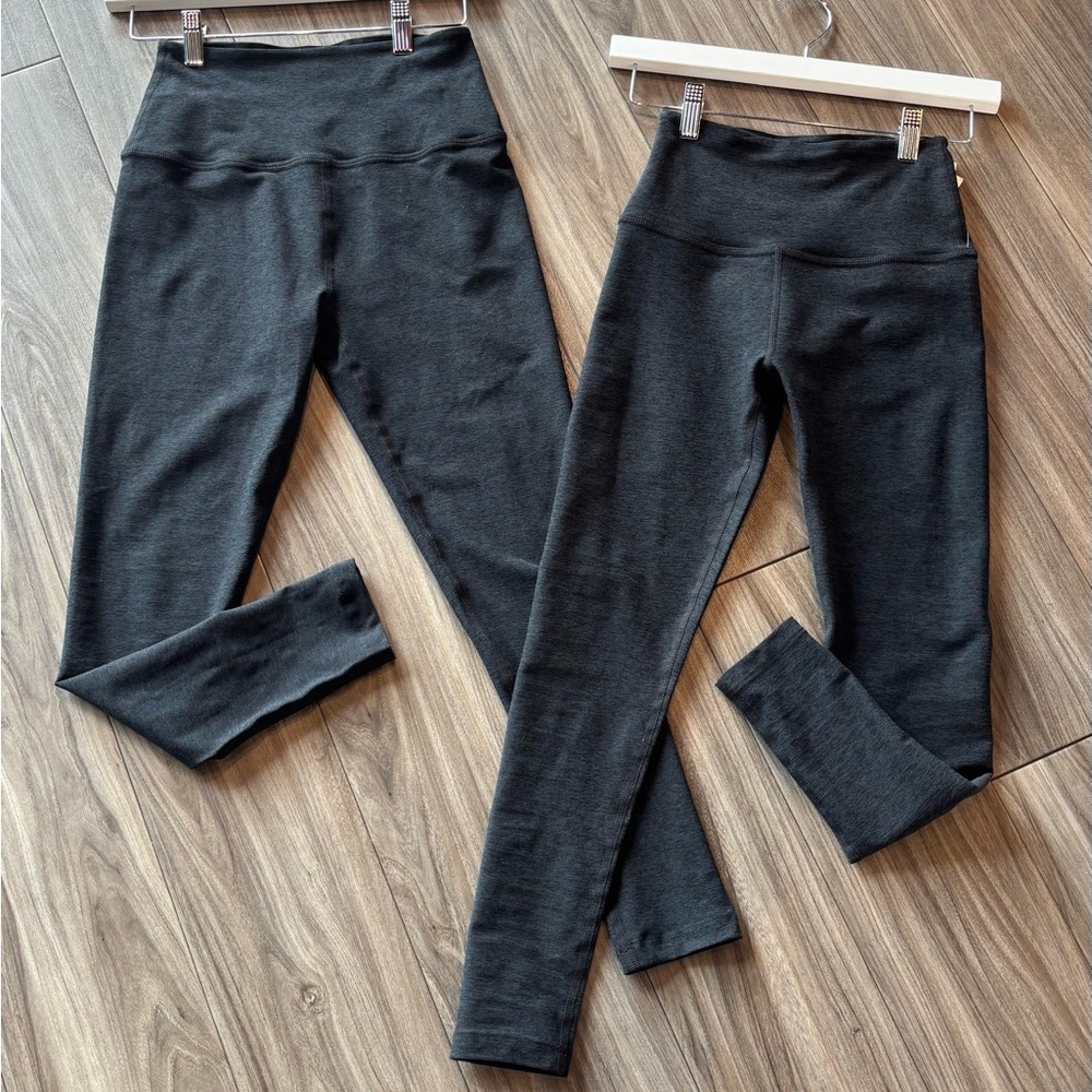Black Heathered Beyond Yoga Leggings